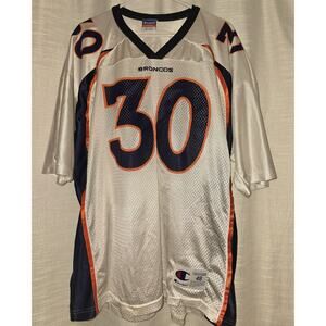 vintage Terrell Davis Denver Broncos white Champion jersey mens Size 48